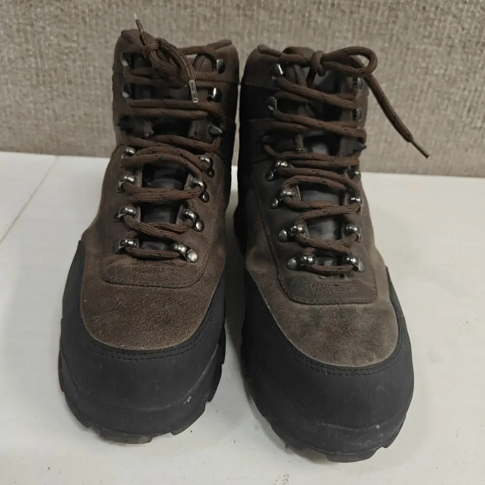 Wolverine Men's Size 8.5 Brown Leather Safety Work Hunting Boots Mid-Calf